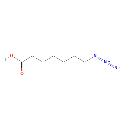 Chemical structure of 7-Azidoheptanoic Acid