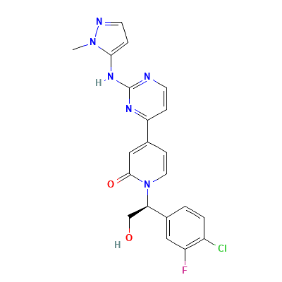 Chemical structure of Ravoxertinib