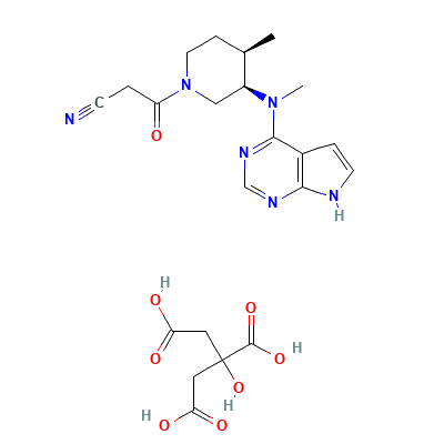 Chemical structure of Tofacitinib Citrate